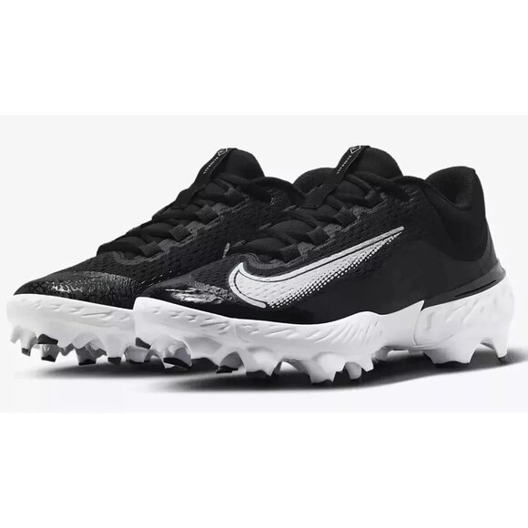 Nike Alpha Huarache Elite 4 Black MCS Baseball Cleats FD6221-001 (Mens 7-13) NEW - Picture 1 of 6